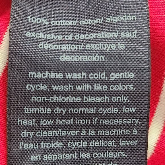 [M] Tommy Hilfiger Red and White Striped T-Shirt Dress Size Medium 100% Cotton - Picture 8 of 8